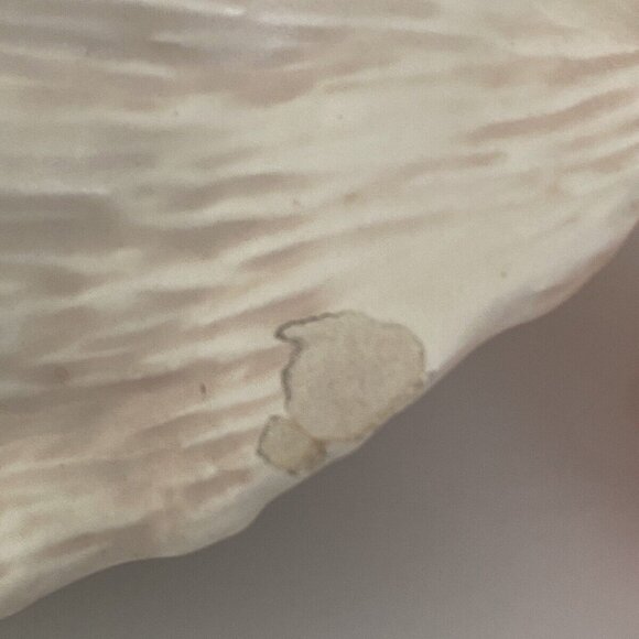 Vintage Ceramic Mold Neutral Nautilus Conch Sea Shell Planter Vase Beach House - Picture 9 of 12